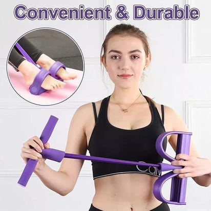 Yoga Pedal Puller Resistance Band - Sit Up Exercise Equipment for Home Workout & Fitness