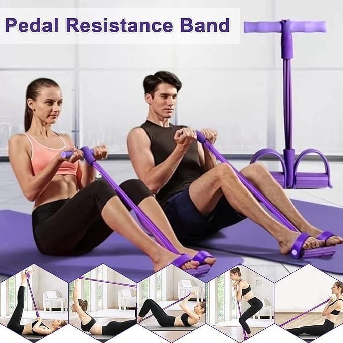 Yoga Pedal Puller Resistance Band - Sit Up Exercise Equipment for Home Workout & Fitness