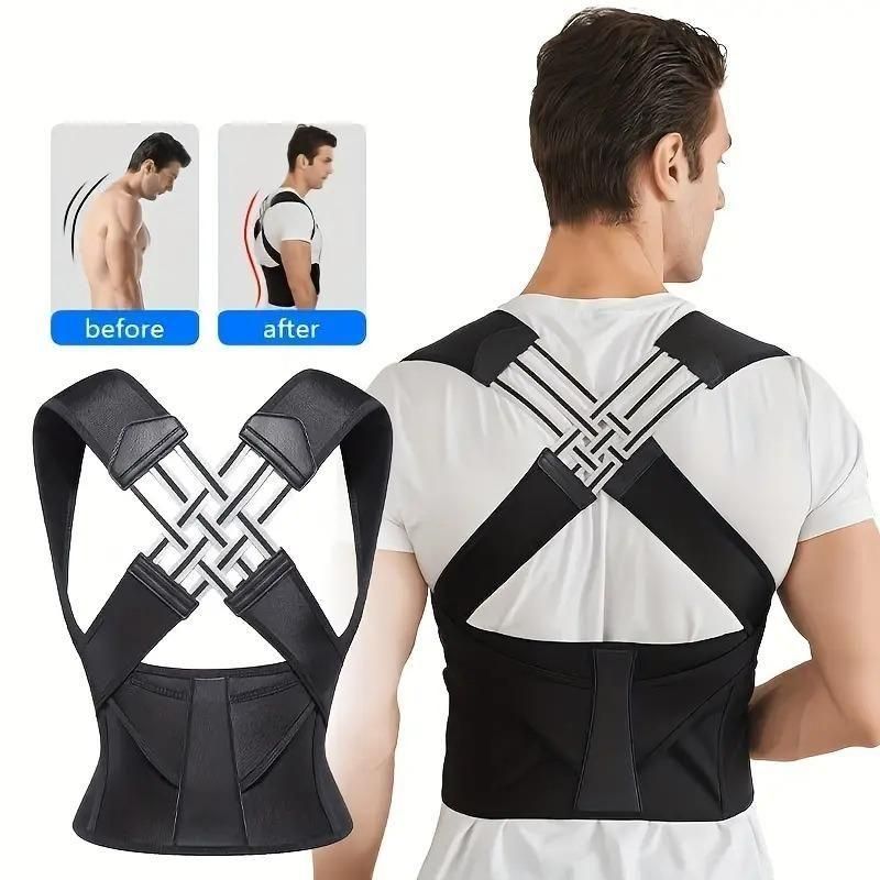TruVibe™ Back Posture Corrector Belt - Adjustable Shoulder Support Brace for Pain Relief | Men & Women