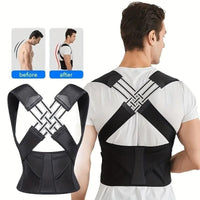 TruVibe™ Back Posture Corrector Belt - Adjustable Shoulder Support Brace for Pain Relief | Men & Women
