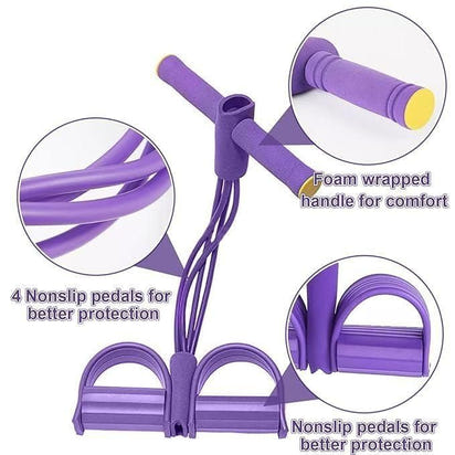 Yoga Pedal Puller Resistance Band - Sit Up Exercise Equipment for Home Workout & Fitness