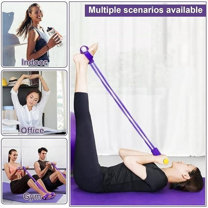 Yoga Pedal Puller Resistance Band - Sit Up Exercise Equipment for Home Workout & Fitness