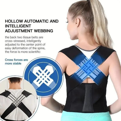TruVibe™ Back Posture Corrector Belt - Adjustable Shoulder Support Brace for Pain Relief | Men & Women