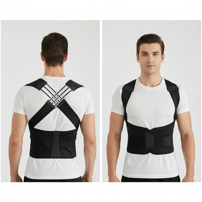 TruVibe™ Back Posture Corrector Belt - Adjustable Shoulder Support Brace for Pain Relief | Men & Women