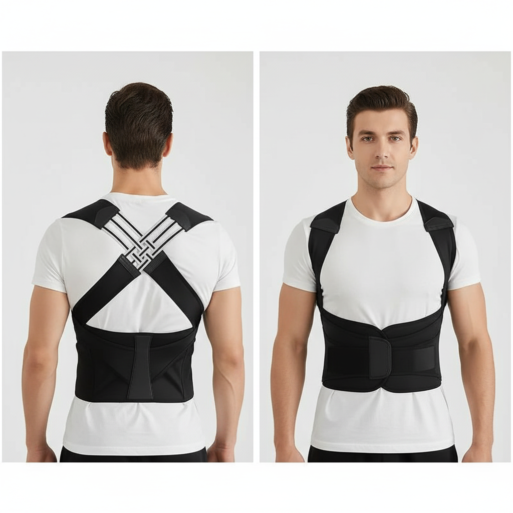 TruVibe™ Back Posture Corrector Belt - Adjustable Shoulder Support Brace for Pain Relief | Men & Women